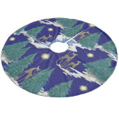 聖夜の鹿のクリスマス フリース ツリースカート (アングル)