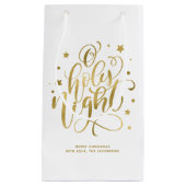 聖夜モダンのクリスマスの脚本 スモールペーパーバッグ (正面)