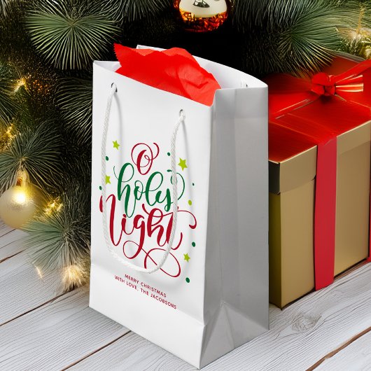 聖夜モダンのクリスマスの脚本 スモールペーパーバッグ