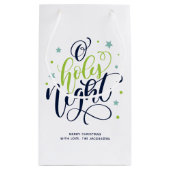 聖夜モダンのクリスマスの脚本 スモールペーパーバッグ (裏面)