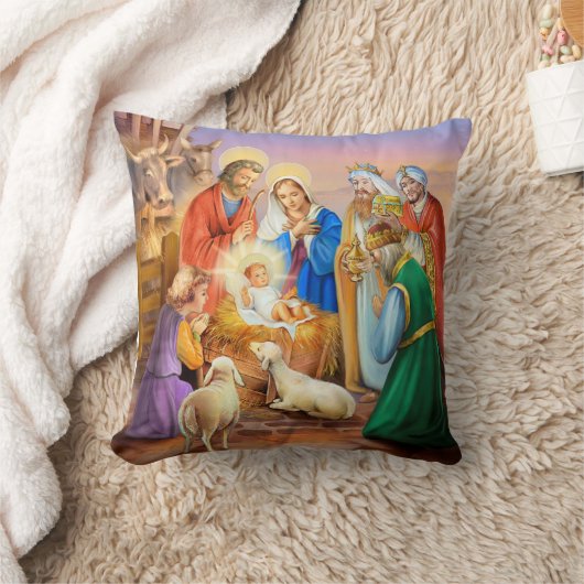 聖夜出生場 クッション (ブランケット)