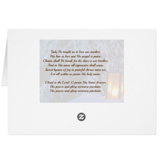 聖夜"クリスマスカロルカード (裏面横)