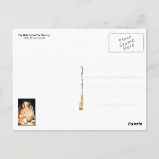聖夜(出生) ポストカード (裏面)