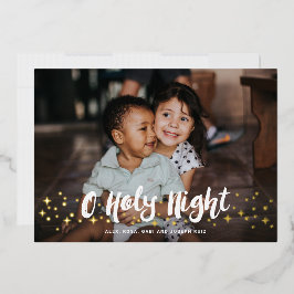 聖夜 宗教的な クリスマス ホイル ホリデー カード