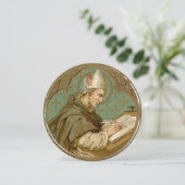 聖大アルベルト（ＢＫ　０１３）　白いグリーティングカード (スタンド正面)