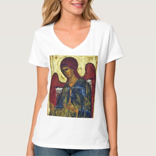 聖天使ガブリエル正教会イコン Tシャツ (正面)