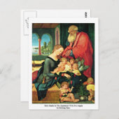 聖家族と天使5人がアパートにいる ポストカード (正面/裏面)