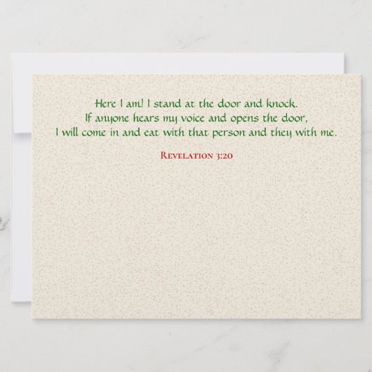 聖家族のキッチンへの招待 招待状 (裏面)