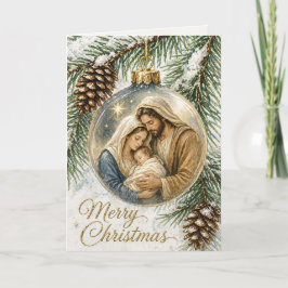 聖家族のクリスマスオーナメント カトリックのクリスマス シーズンカード
