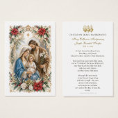聖家族のクリスマス 結婚式祈祷カード (正面&裏面)