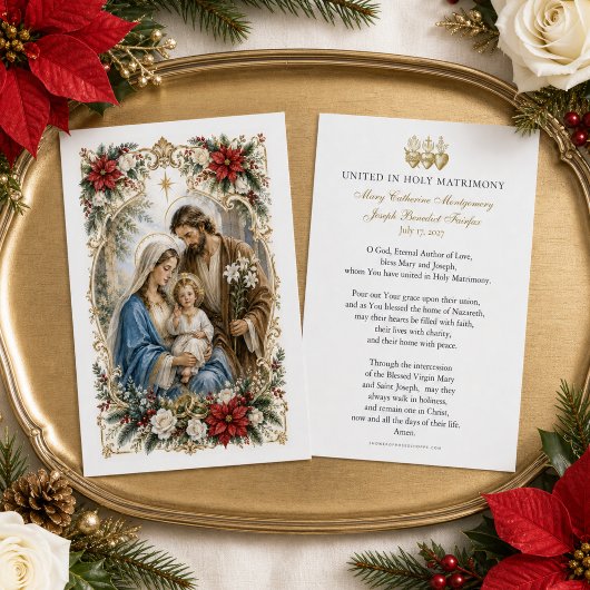 聖家族のクリスマス 結婚式祈祷カード