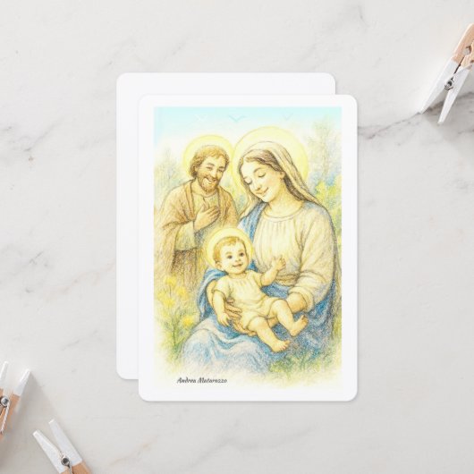 聖家族の降誕 カード (正面/裏面インサイチュ)