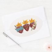 聖家族ハートステッカー – 4パック 楕円形シール (封筒)