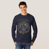 聖家族ロングスリーブシャツ – 蜂の巣デザイン Tシャツ (正面フル)