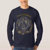 聖家族ロングスリーブシャツ – 蜂の巣デザイン Tシャツ (正面)