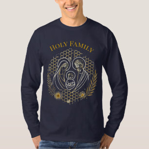 聖家族ロングスリーブシャツ – 蜂の巣デザイン Tシャツ