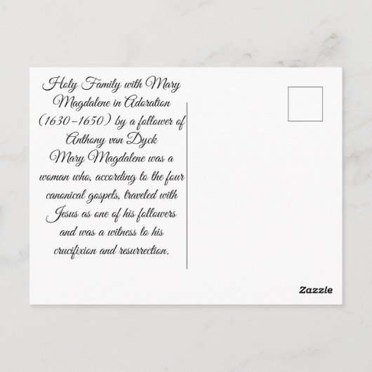 聖家族 ポストカード (裏面)