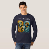 聖家族 長袖シャツ | クリスマスのテーマ Tシャツ (正面フル)