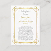 聖家正統派結婚祈りの言葉カード プレイスカード (正面)