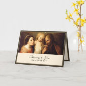 聖家父長日カトリック宗教的カード カード (黄色い花)