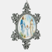 聖家 スノーフレークピューターオーナメント (左)