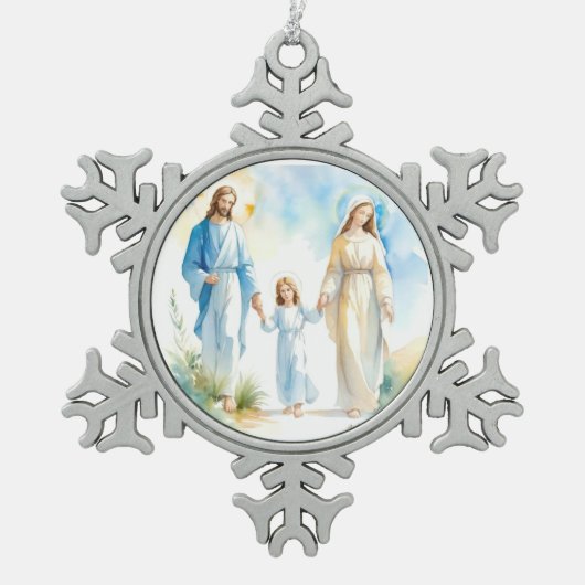 聖家 スノーフレークピューターオーナメント (正面)