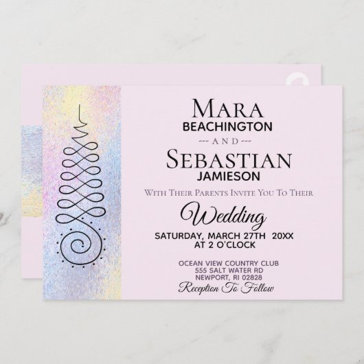 *~*聖幾何学の啓発パステル結婚ズ 招待状 (正面/裏面)