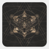 聖幾何学の構成の鷲 スクエアシール (正面)