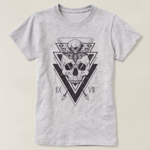 聖幾何学カモメと蛾のTシャツ Tシャツ