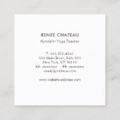 聖幾何学シンボルメルカバ スクエア名刺 (裏面)