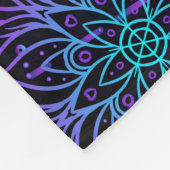 聖幾何学シームレスパターン。ヒンドゥー教の象徴 フリースブランケット (角)