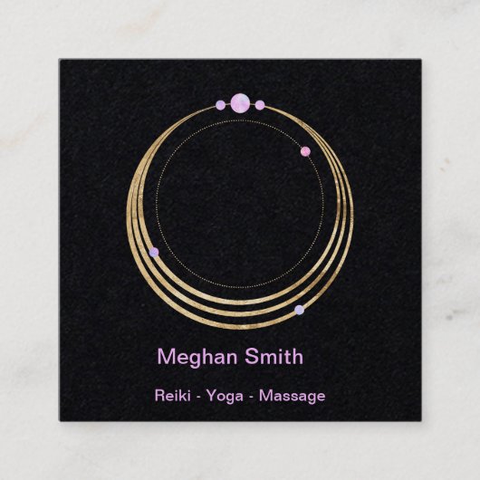 聖幾何学スピリチュアルニューエイジと形而上学的 スクエア名刺 (正面)