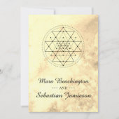 *~*聖幾何学セピア水結婚色 招待状 (正面)
