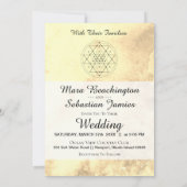 *~*聖幾何学セピア水結婚色 招待状 (裏面)