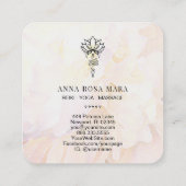 *~*聖幾何学ニルヴァーナフローラ牡丹ヨガ スクエア名刺 (裏面)