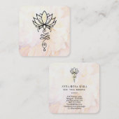 *~*聖幾何学ニルヴァーナフローラ牡丹ヨガ スクエア名刺 (正面/裏面)
