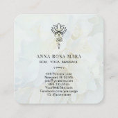 *~*聖幾何学ニルヴァーナ霊気フローラ牡丹 スクエア名刺 (裏面)