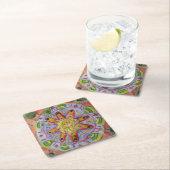 聖幾何学マンダラカスタムスクエアコースター スクエアペーパーコースター (インサイチュ)