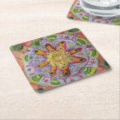 聖幾何学マンダラカスタムスクエアコースター スクエアペーパーコースター (アングル)