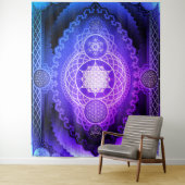 聖幾何学マンダラ、メタトロンの立方体、花 タペストリー (インサイチュ)