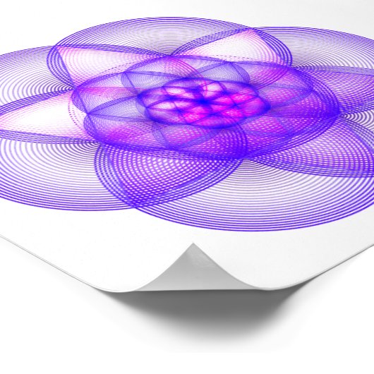 聖幾何学マンダラ – 創世記パターン ポスター (角)