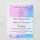 *~*聖幾何学抽象芸術水結婚色 招待状 (裏面)