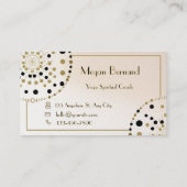 聖幾何学金ゴールド&ブラックヨガスピリチュアルコーチ 名刺 (裏面)