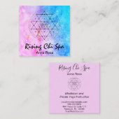 **聖幾何学霊気ヨガ水彩画 スクエア名刺 (正面/裏面)