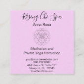 **聖幾何学霊気ヨガ水彩画 スクエア名刺 (裏面)