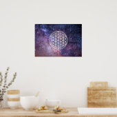 聖幾何学 – 宇宙の生命の花 ポスター (キッチン)