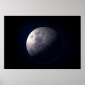 聖幾何学 – 月の中の生命の花 ポスター (正面)