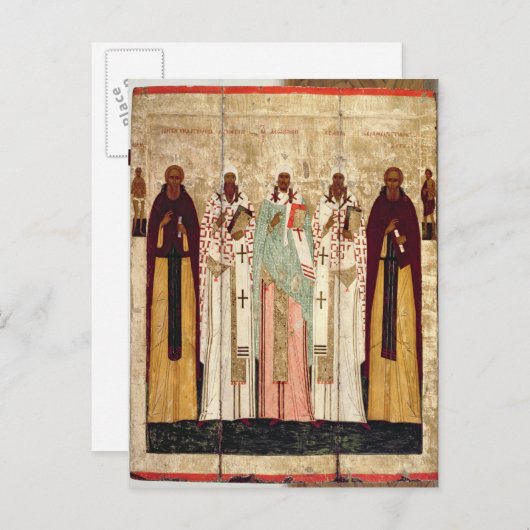 聖徒とラドネシュの聖セルギウス ポストカード (正面/裏面)