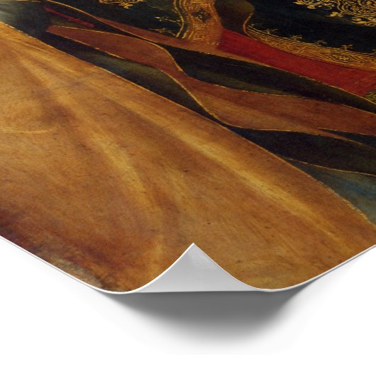 聖徒と天使が手渡して即位したキリスト ポスター (角)