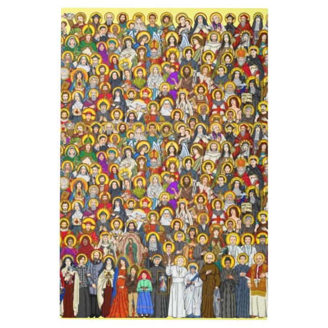 聖徒、すべての聖徒、カトリック聖徒 メタルプリント (正面)